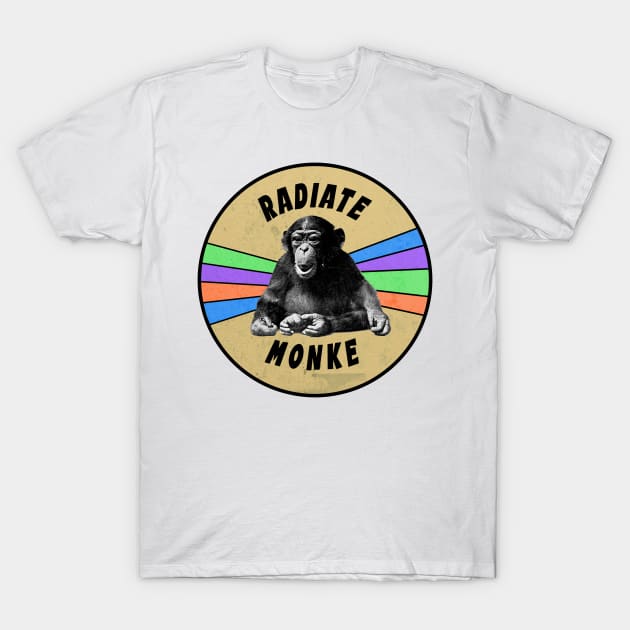 Radiate monke monkey funny happy chimp meme T-Shirt by Captain-Jackson